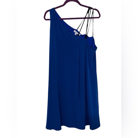 BCBG Royal Blue One Shoulder Woman's Mini Dress XL - Picture 2 of 10